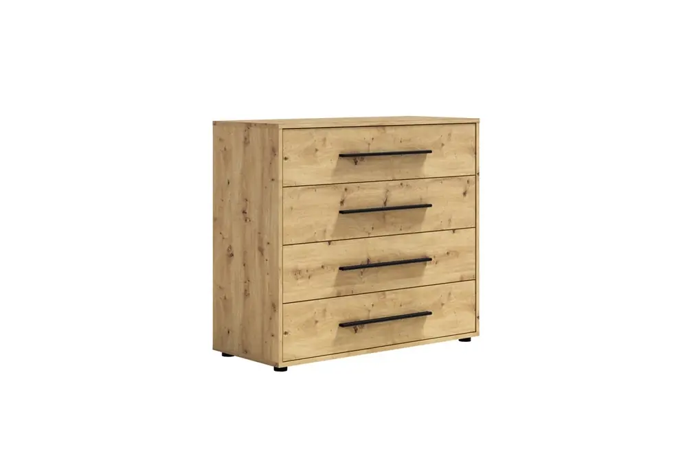 Bestseller Kommode Maxione 99 cm Eiche handwerklich minimalistisches Design klassische Form ideale Kommode für Wohnzimmer oder Wohnbereich