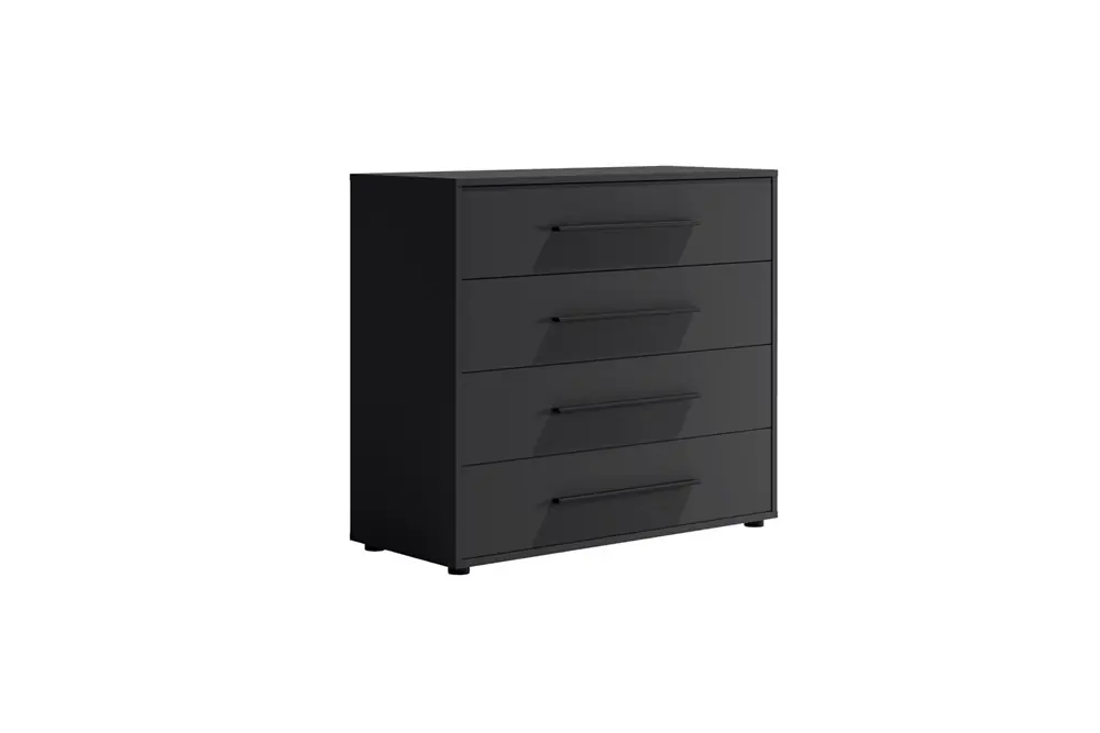 Meistverkauft Kommode Maxione 99 cm schwarz minimalistisches Design klassische Form ideale Kommode für Wohnzimmer oder Wohnbereich