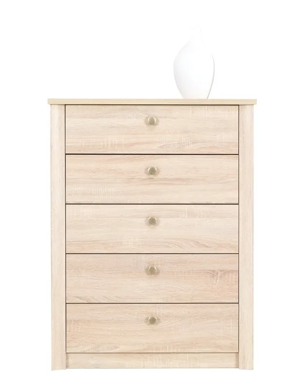Kommode Finezja 80 cm Eiche sonoma modernes Design Möbel Kante mit speziellen ABS-Furnier getrimmt Garantierte Lieferung