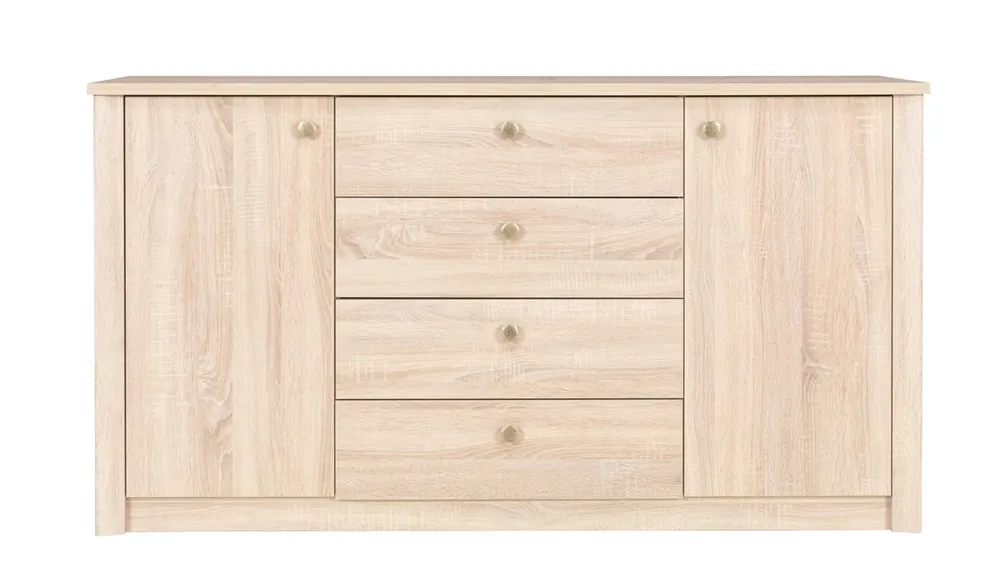 Kracherpreis Kommode Finezja 160 cm Eiche sonoma modernes Design Möbel Kante mit speziellen ABS-Furnier getrimmt