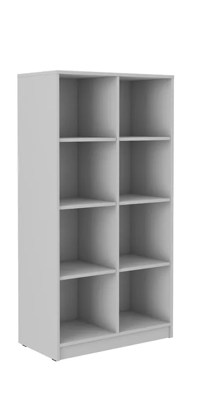 Makana niedriges Bücherregal hellgrau funktionelles Möbelstück für das Büro, Arbeitszimmer oder Jugendzimmer Neu Im Sortiment