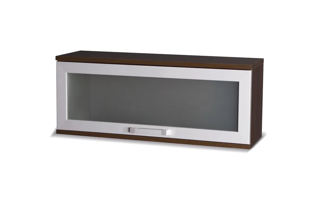 Hängeregal mit Tür Maximus 100 cm Kastanie Wenge modernes Design Kante mit Spezialfurnier verkleidet Elemente aus gehärtetem Sicherheitsglas Online Kaufen