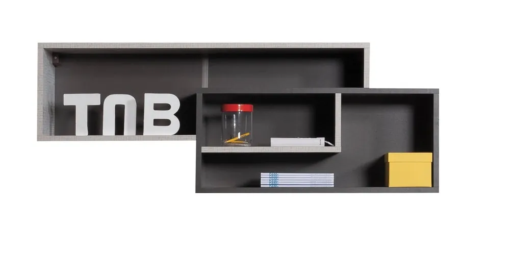 Mega-Angebot Regal Tablo 115 cm graphit / enigma Modernes Möbeldesign Hochwertige Regalkante mit Spezialfurnier eingefasst