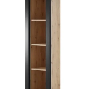 Hängebücherregal Aktiv 35 cm Eiche taurus/schwarz Hochwertige Verarbeitung toll für Wohnzimmer Esszimmer und Wohnbereich Bestpreis