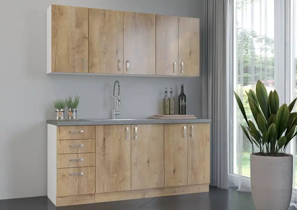 Neue Kollektion Lento Küchenmöbel-Set 180 cm einzigartigen Stil der Schränke wird das Innere jeder Küche passen