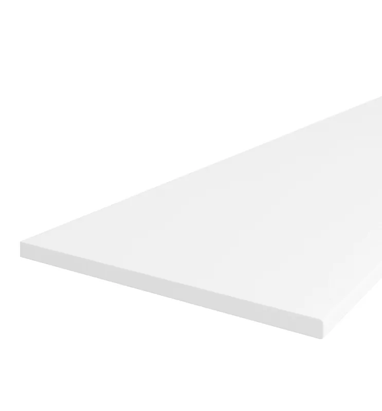 Angebot Weiße Arbeitsplatte, 28 mm dick, 1200 mm breit, hohe Widerstandsfähigkeit gegen Hitze, verschüttete Flüssigkeiten und Stöße