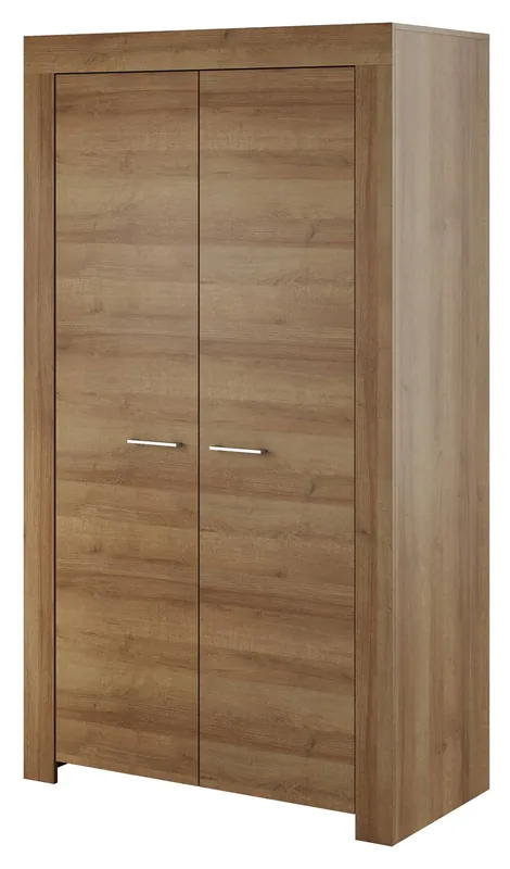 Kleiderschrank Neba 110 cm Eiche riviera modernes Möbeldesign Kleiderschrankkanten mit speziellem ABS-Furnier verarbeitet Ausverkauf