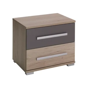 Schnäppchen Nachttisch mit Schubladen Dione san remo hell / Esche ist ein funktionelles Möbelstück in einem zeitlosen Design idealer Nachttisch für das Schlafzimmer
