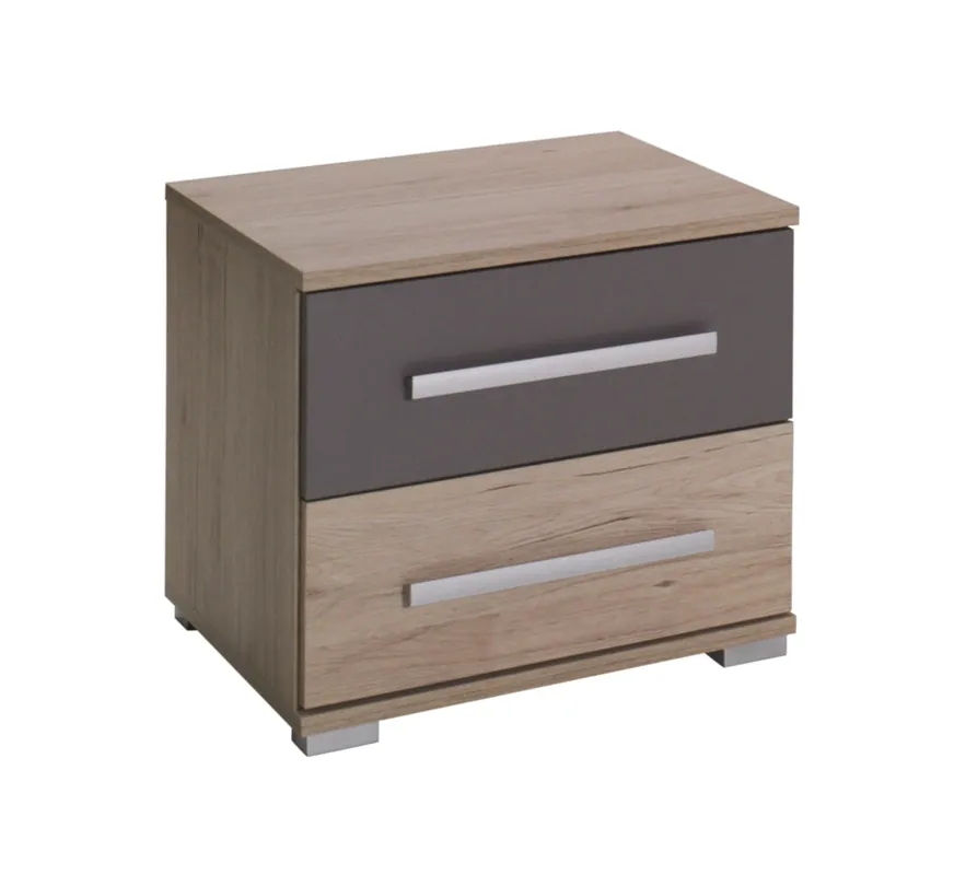 Schnäppchen Nachttisch mit Schubladen Dione san remo hell / Esche ist ein funktionelles Möbelstück in einem zeitlosen Design idealer Nachttisch für das Schlafzimmer