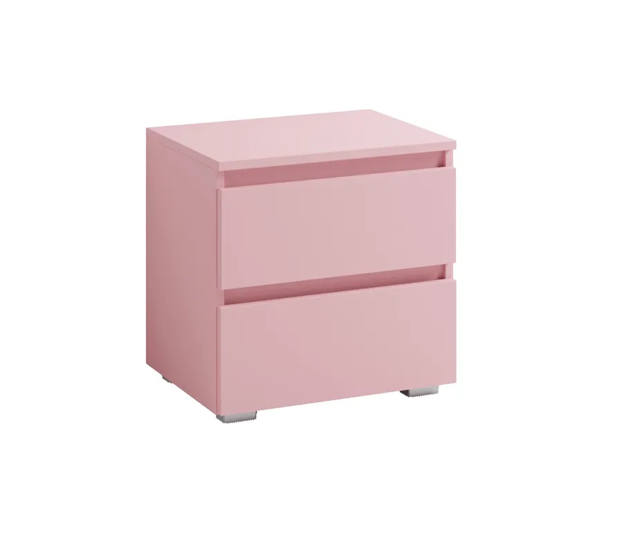 Nachttisch mit Schubladen Simple Puder rosa Funktionsmöbel für Kinderzimmer einfaches Design Sale