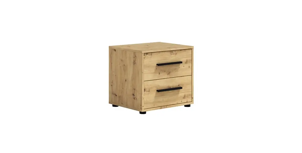 Preisknaller Nachttisch Maxione Eiche handwerklich elegant Schrank mit Schubladen für das Schlafzimmer funktionale Möbel in einem zeitlosen Design