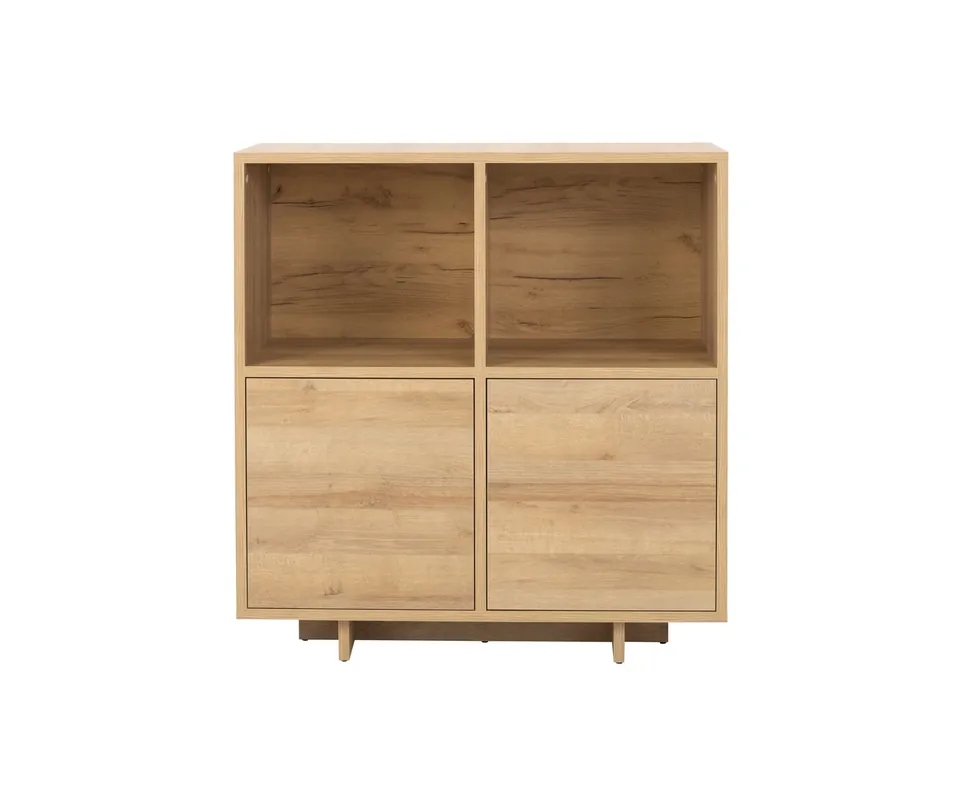 Expressversand Schrank Noma 102 cm Eiche Riviera elegantes Design einfache Form von Möbeln, die in jedes Interieur passen Fronten von Kommoden mit Push-to-Open-System