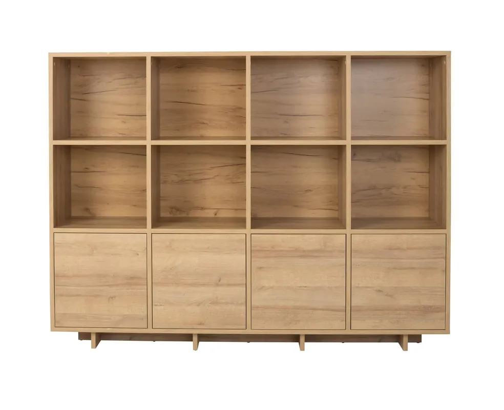 Kommode Noma 201 cm Eiche riviera elegantes Design einfache Form der Möbel, die in jedes Interieur passen Fronten von Kommoden mit Push-to-Open-System Preiswert