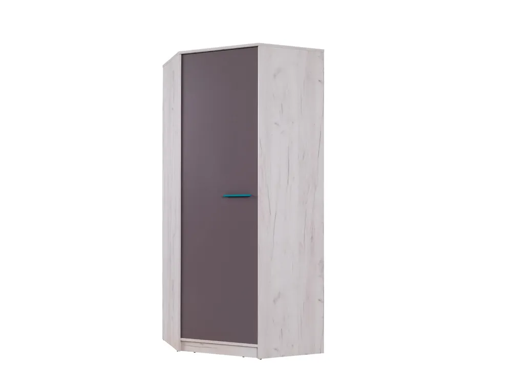 Neue Ware Eckgarderobe Rest Eiche Handwerk weiß / Esche modernes und funktionelles Möbelstück für das Jugendzimmer