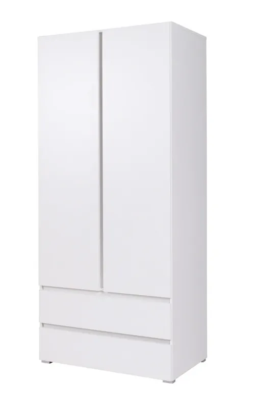 Schneller Versand Kleiderschrank mit Schubladen Simple 92 cm weiß Funktionsmöbel für das Jugendzimmer Wohnzimmer oder Büro