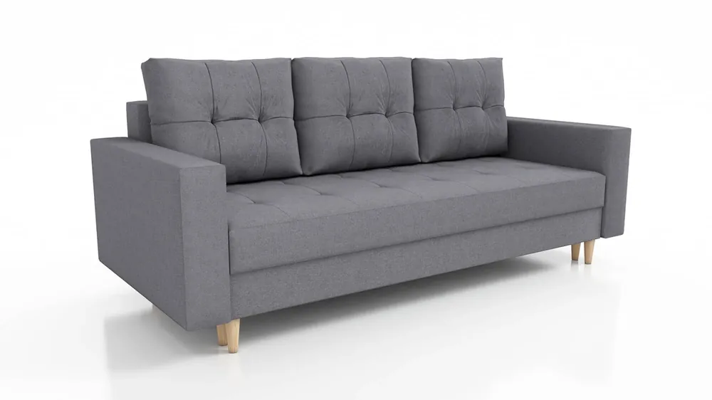 Billig Sofa Vaso graphit bequemes Sofa für Wohnzimmer im skandinavischen Stil hölzerne hohe Beine Container für Bettzeug