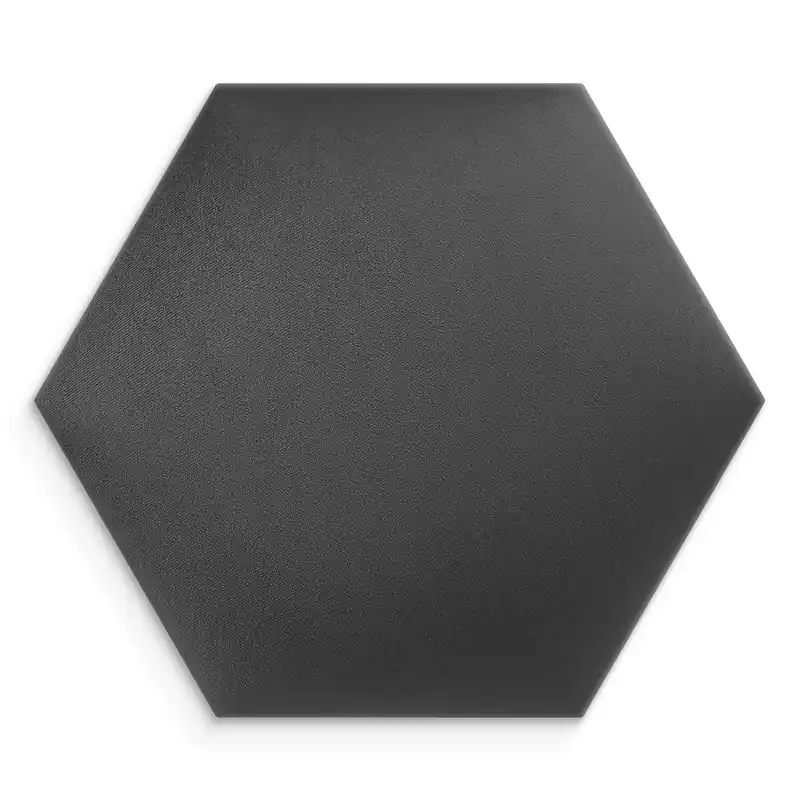 Gepolstertes Paneel Hexagon 30x26 cm graphit stilvolles Wandpaneel Veloursstoff modische Dekoration jedes Interieurs Bestpreis