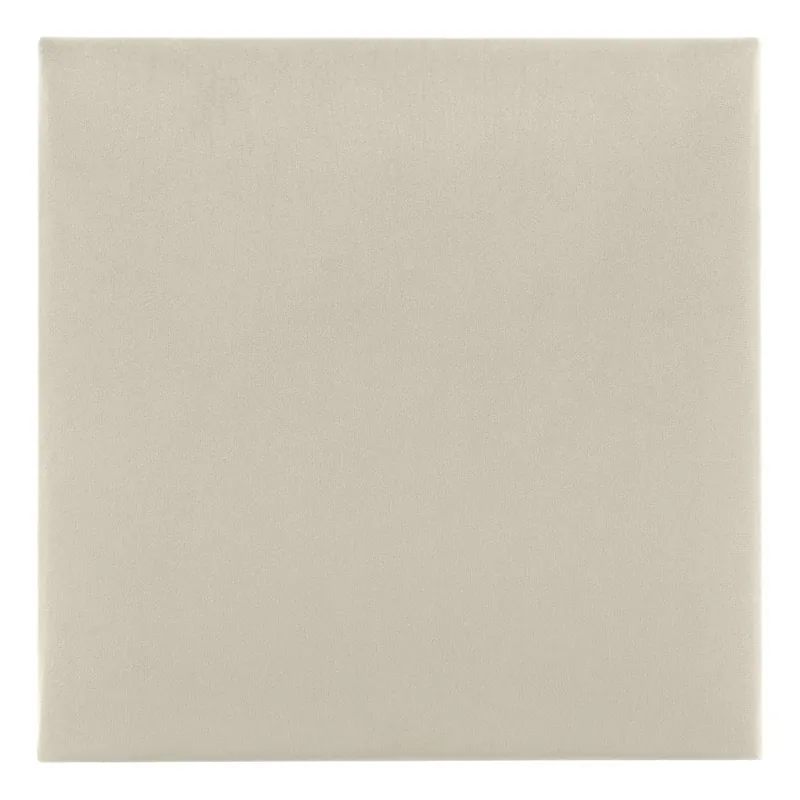 Knallerangebot Polsterpaneel Quadra 50x50 cm creme stilvolles Wandpaneel quadratischer Veloursstoff modisches Finish für jede Einrichtung