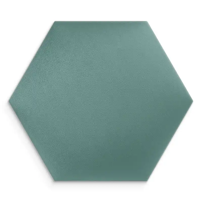 Nur Heute Gepolstertes Paneel Hexagon 40x35 cm Marine stilvolle Wand Panel Velours Stoff modische Dekoration jedes Interieur