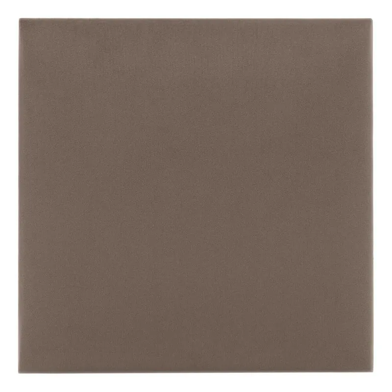 Kracherpreis Gepolstertes Paneel Quadra 50x50 cm beige stilvolles Wandpaneel quadratischer Veloursstoff modisches Finish für jede Einrichtung
