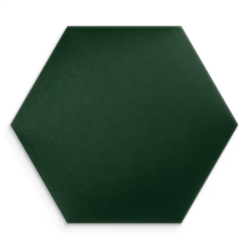 Gepolstertes Paneel Hexagon 30x26 cm Flasche grün stilvolle Wandpaneel Veloursstoff modische Dekoration jedes Interieur Beliebt