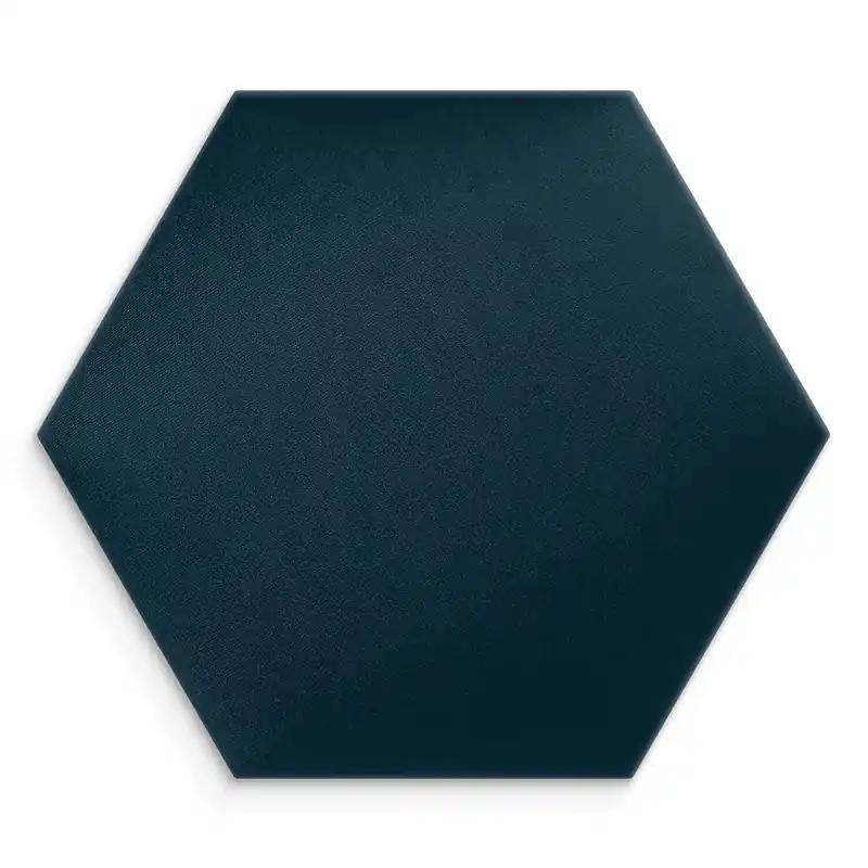 Gepolstertes Paneel Hexagon 40x35 cm marineblau stilvolles Wandpaneel Veloursstoff modische Dekoration jedes Interieurs Sonderaktion