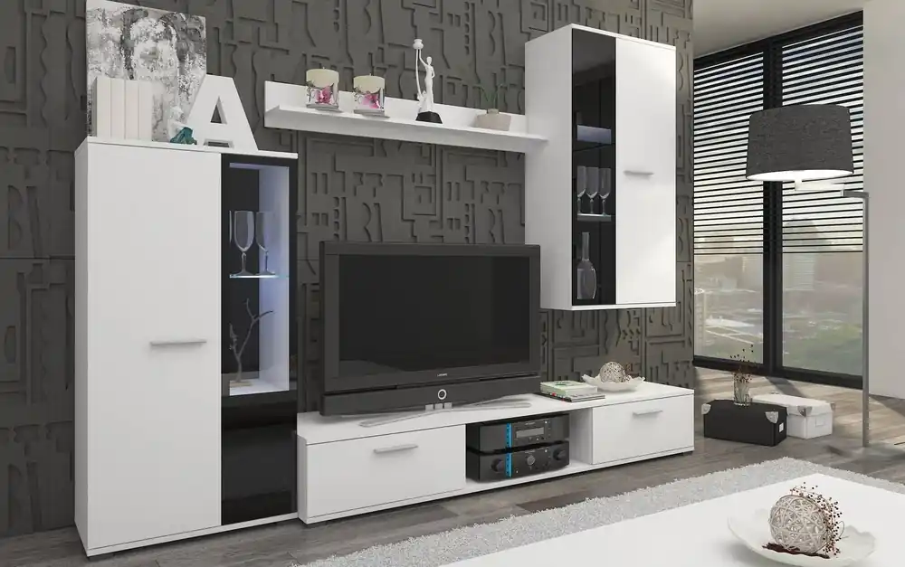 Senja weißer Hängeschrank modernes Design Steh- und Hängeschrankregale aus Sicherheits-Einscheibenglas Preis Gesenkt