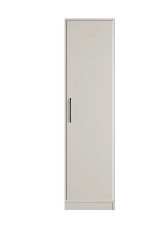 Kleiderschrank Caspe 50 cm beige modernes Design ABS-Finish und Aluminiumgriffe Billig