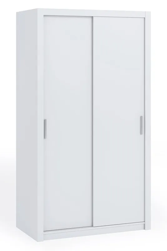 Kleiderschrank Rico 120 cm weiß Funktionsmöbel klassische Form idealer Kleiderschrank für Schlafzimmer oder Flur Schnäppchen