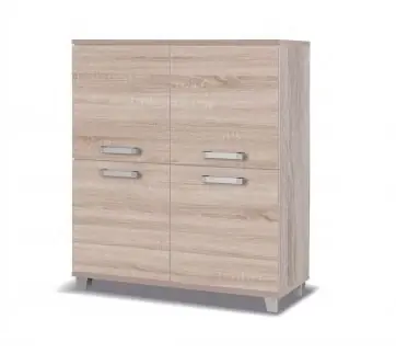 Kommode Maximus 100 cm Eiche sonoma helles modernes Design Möbel Kante mit speziellen ABS-Furnier getrimmt Top-Angebot