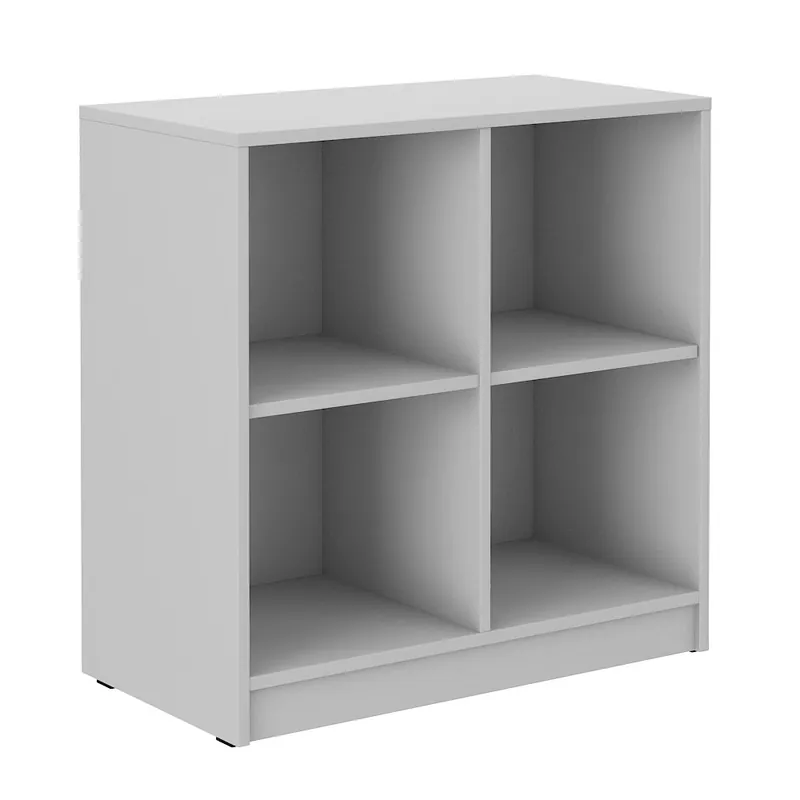 Top-Seller Makana offene Kommode 80 cm hellgrau funktionelles Möbelstück für das Büro, Arbeitszimmer oder Jugendzimmer