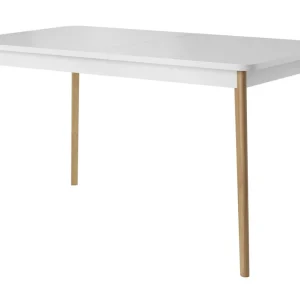 Online Kaufen Atka Klapptisch 80x140-180 cm weiß / Eiche riviera modernes Design und Funktionalität im skandinavischen Stil