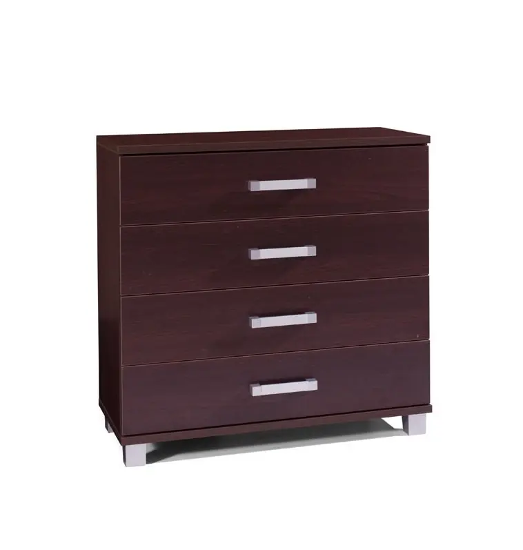 Markenware Schubladenkommode Maximus 90 cm kastanie wenge modernistisches design kommode schubladen auf rollenführung