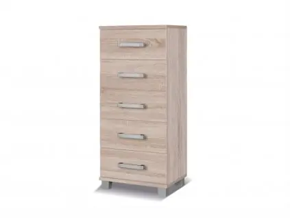 Markenware Kommode Maximus 50 cm Eiche Sonoma hell modernes Möbeldesign Kommodenkante mit speziellem ABS-Furnier veredelt