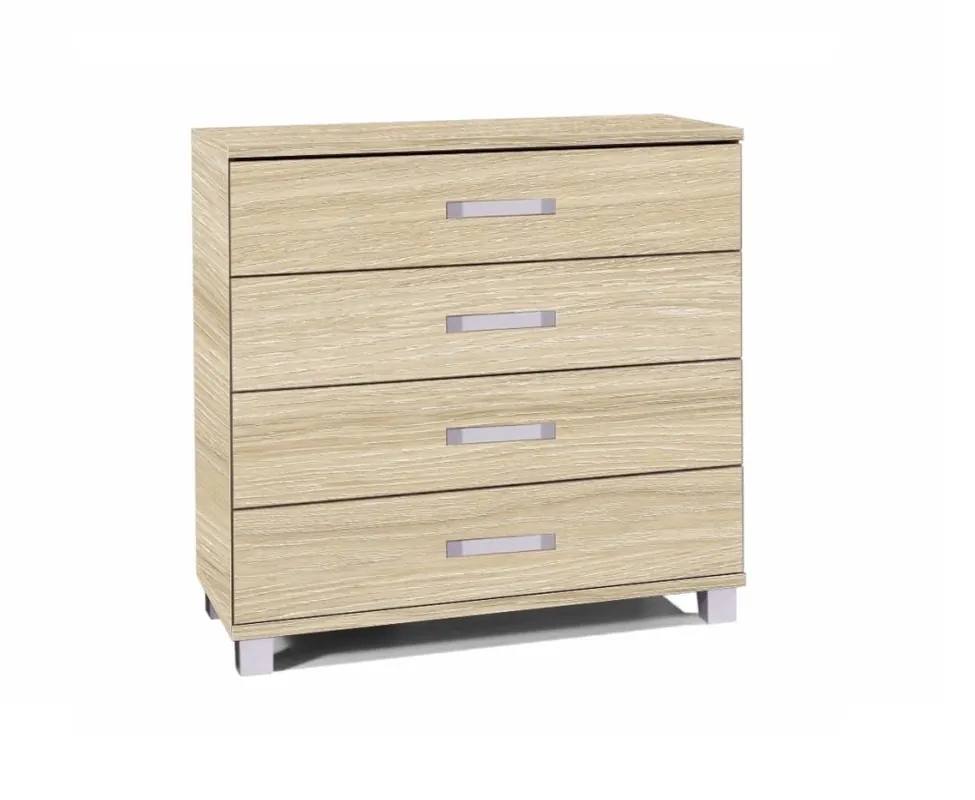 Neu Im Sortiment Kommode Maximus 90 cm Eiche sonoma light modernist design kommode schubladen auf rollenführungen