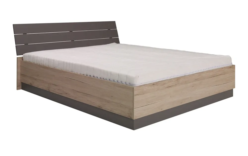 Super-Preis Bett mit Box Dione 160x200 cm san remo hell / Esche funktionelles Möbelstück für ein Schlafzimmer oder Jugendzimmer