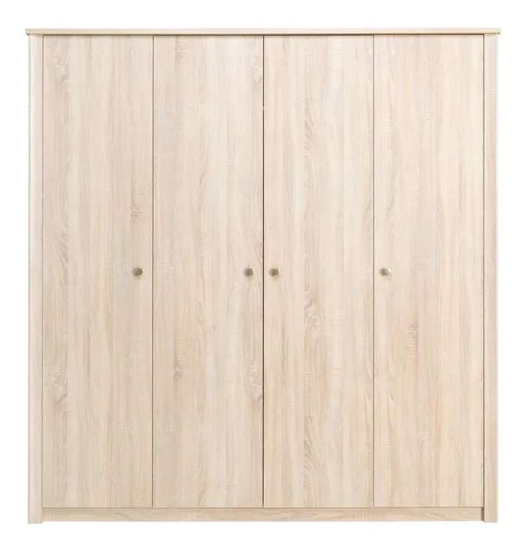 Der Kleiderschrank Finezja 200 cm Eiche hell sonoma ist ein funktionelles Möbelstück für das Büro oder das Schlafzimmer Abverkauf