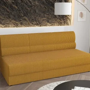 Top-Seller Sofa Fogu Honig-Gelb einfache Form des Sofas in modernem Design Cord-Polsterung Stoff Bettwäsche Container