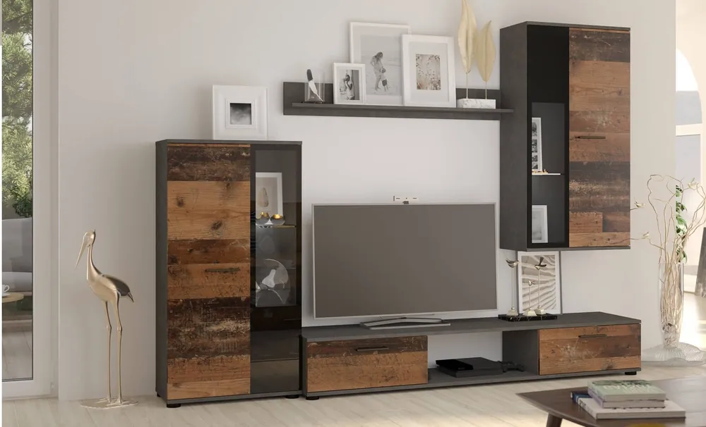 Neue Kollektion Senja Möbel Matera / altes Design modernes Design stehende und hängende Schrank Regale in Sicherheit gehärtetem Glas