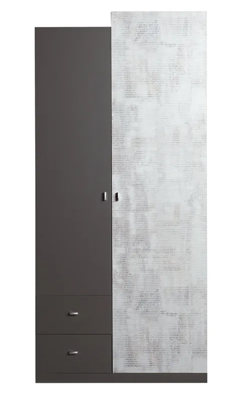 Kleiderschrank Tablo 90 cm graphit / enigma ideal für das Jugendzimmer sehr brauchbar und hat ein modernes Design Preis Gesenkt