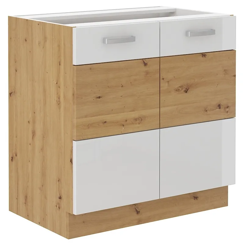 Rabatt Bodenstehender Küchenschrank mit Regal Alpine 80 D 2F BB dampf-, hitze- und spritzwassergeschützt