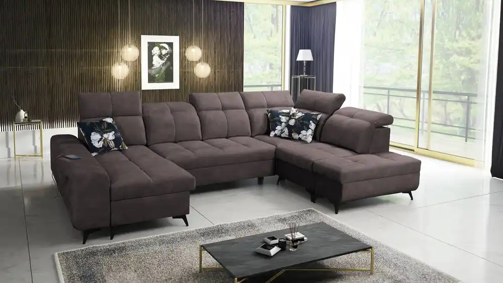 Solange Der Vorrat Reicht Buffalo VI Ecksofa mit Schlaffunktion braun links funktionelles und stilvolles Ecksofa mit drei Bettkästen