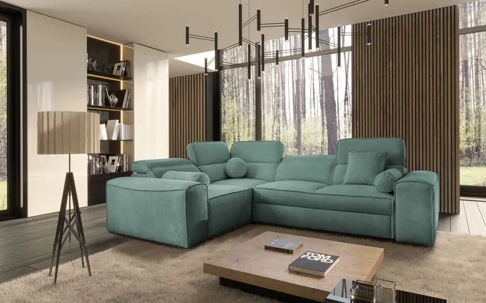 Ecksofa mit Schlaffunktion Viano II Patina linkes Design Ecksofa das sich perfekt in moderne Einrichtungen einfügt Markenprodukt