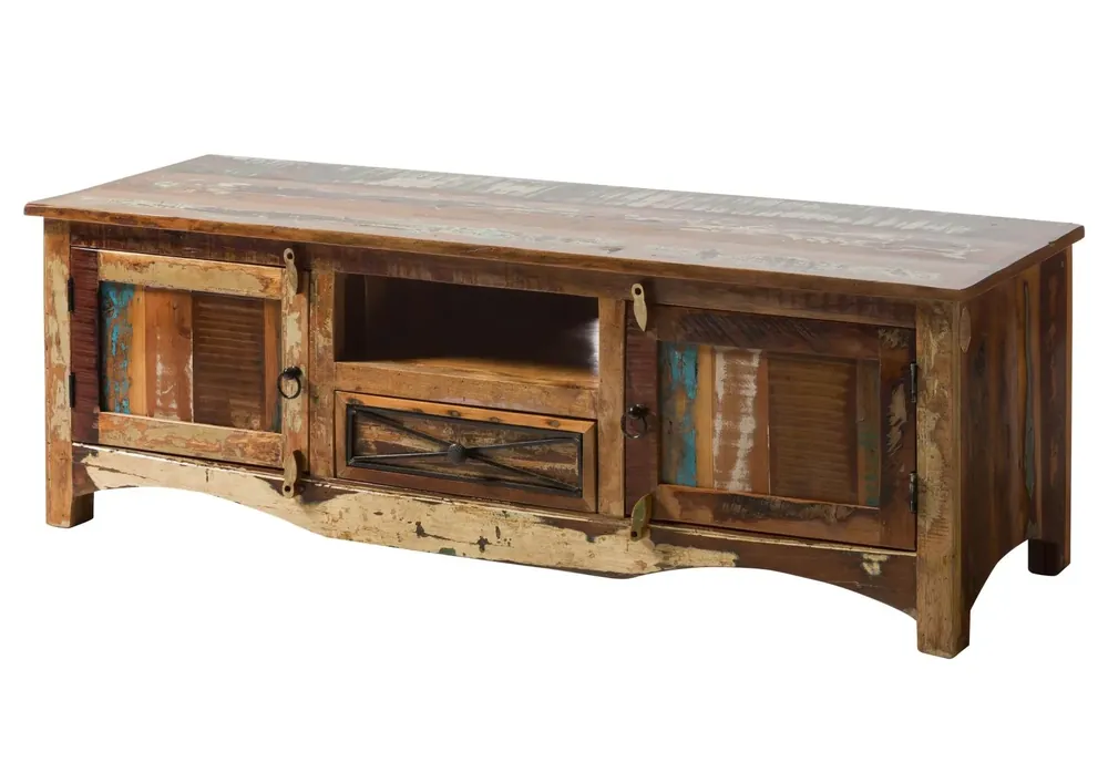 Knallerangebot TV-Board Altholz 150x50x50 mehrfarbig lackiert NATURE OF SPIRIT #135