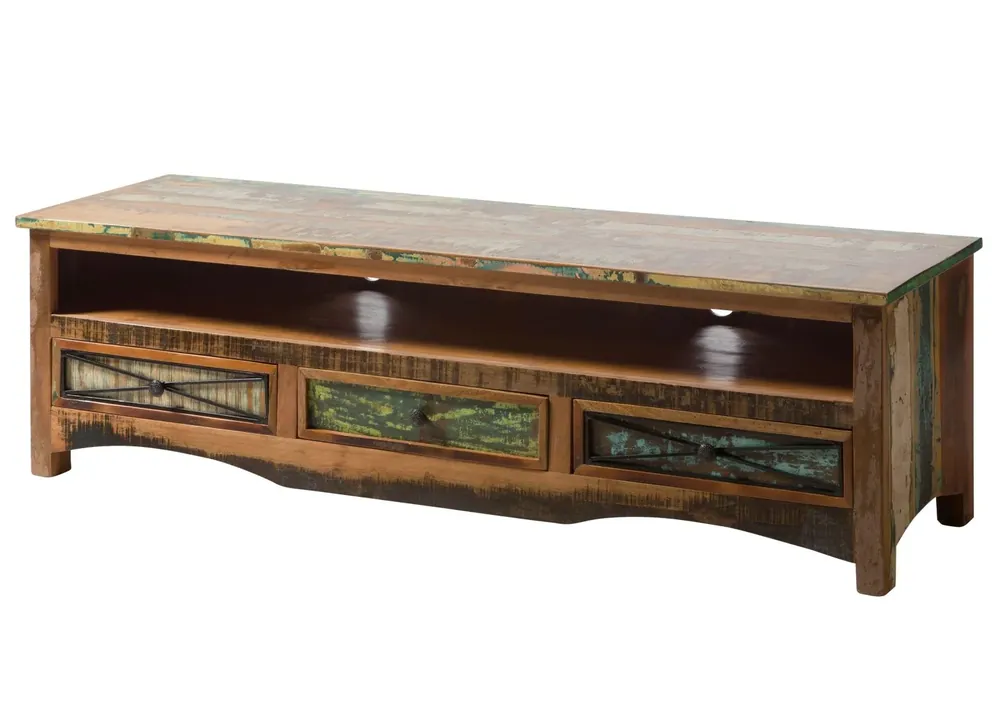 Ausverkauf TV-Board Altholz 170x50x50 mehrfarbig lackiert NATURE OF SPIRIT #134
