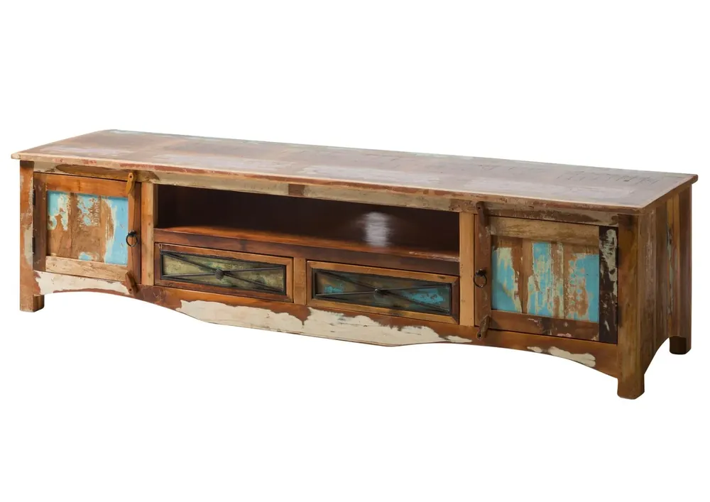 Top-Preis TV-Board Altholz 200x50x50 mehrfarbig lackiert NATURE OF SPIRIT #137