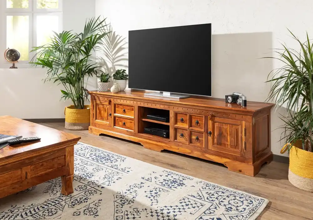 TV-Board Akazie 220x50x55 honig lackiert OXFORD #0341 Direktkauf