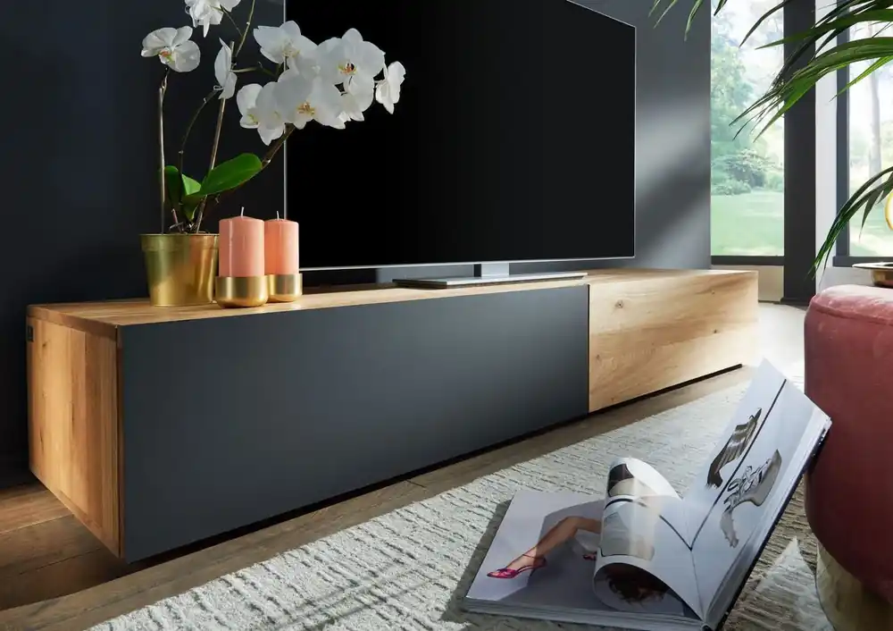 TV-Board Wild-/Zerreiche 195x52x32 natur geölt FRANKFURT #107 Markenprodukt