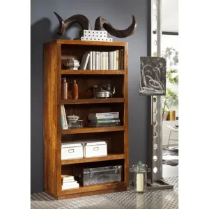 Regal Sheesham 90x45x180 walnuss lackiert DUKE #128 Preisreduziert