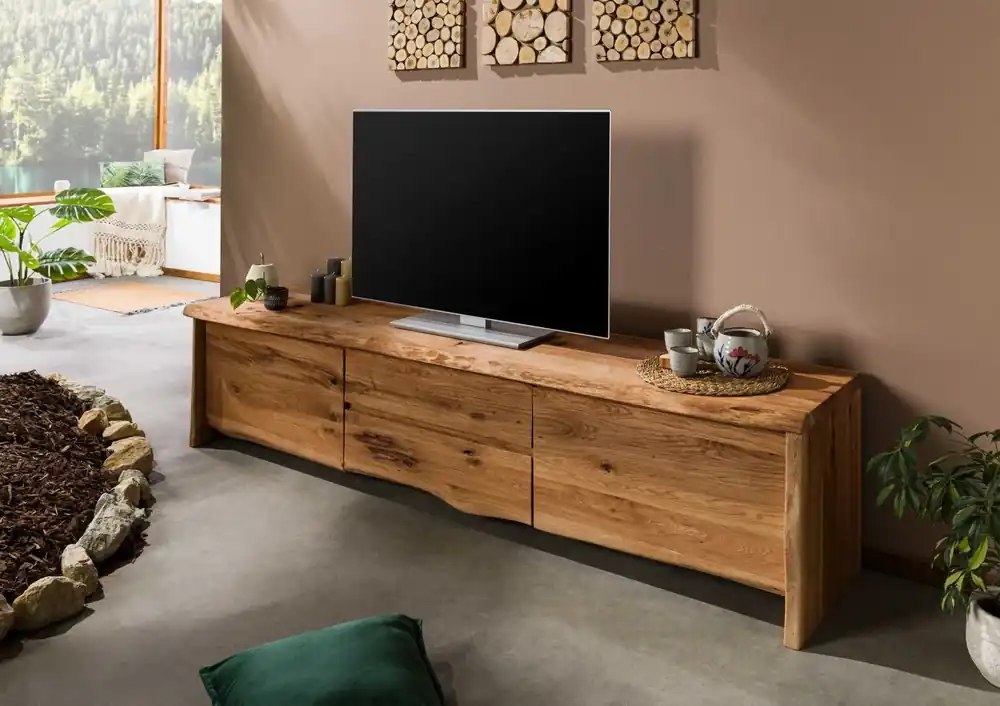 TV-Board Wildeiche 220x45x50 natur geölt PURE OAK #704 Meistverkauft